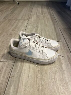 Nike court legacy next nature White Low-Top Sneakers with Iridescent Swoosh